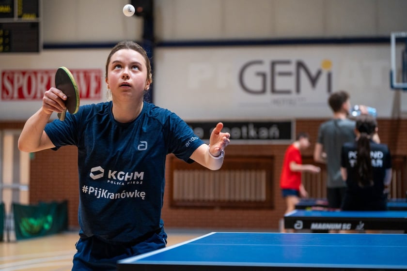 Ania Węgrzyn na treningu w hali UE Wrocław